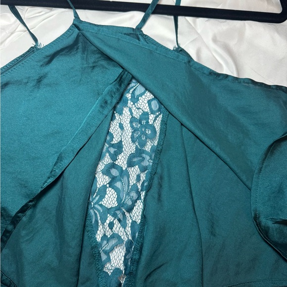 Free People Teal Lace Cami Top - Picture 7 of 8